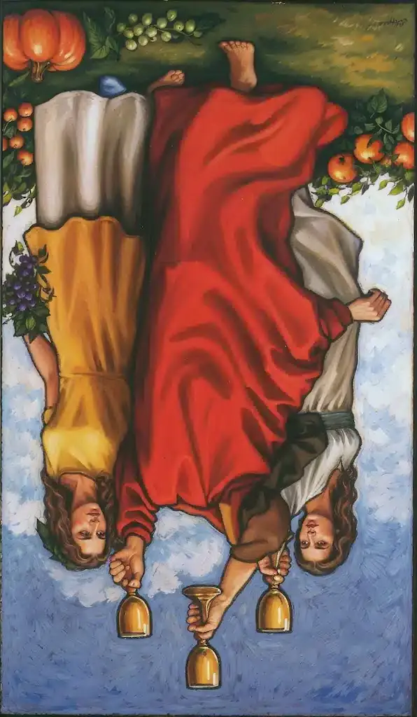 El 3 de Copas y su Significado en el Tarot 3 de Copas invertido