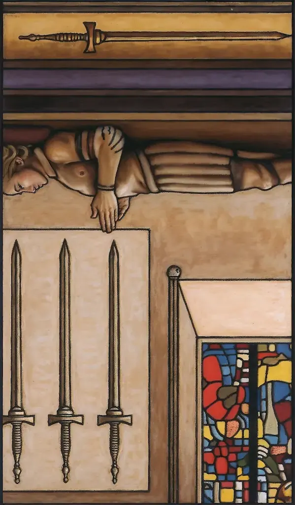 El 4 de Espadas en el Tarot: Descanso, Reflexión y Renovación 4 de Espadas invertido