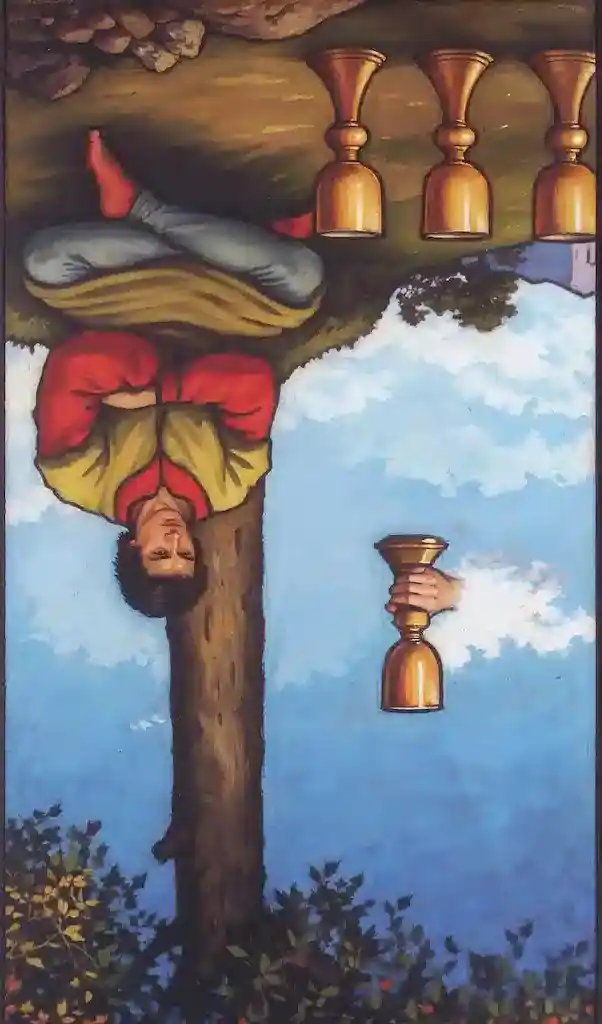 El 4 de Copas y su Significado en el Tarot 4 de copas invertido