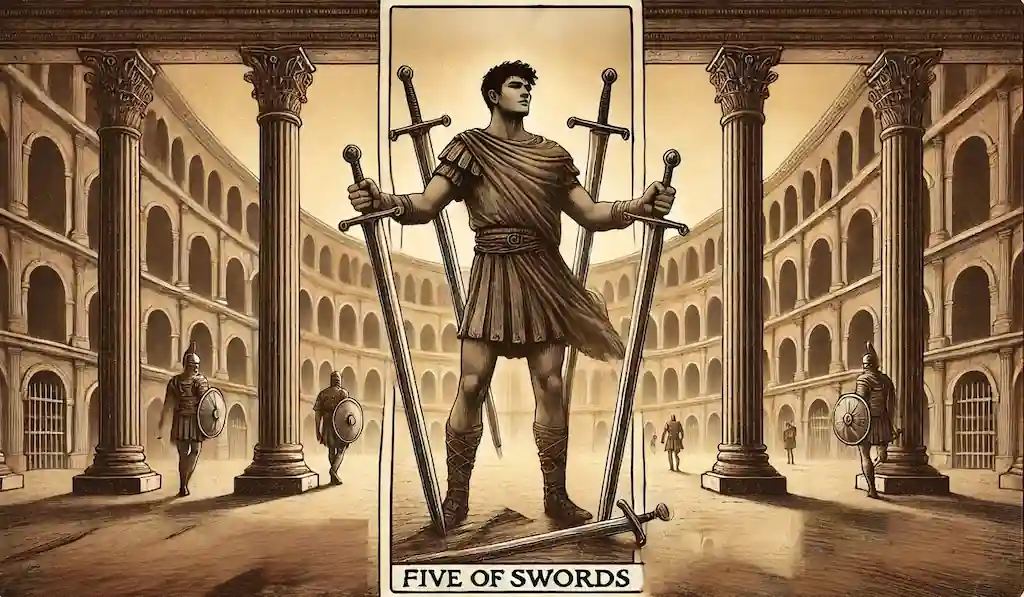 5 de Espadas en el Tarot: Conflictos, Consecuencias y Crecimiento 5 de espadas en el tarot