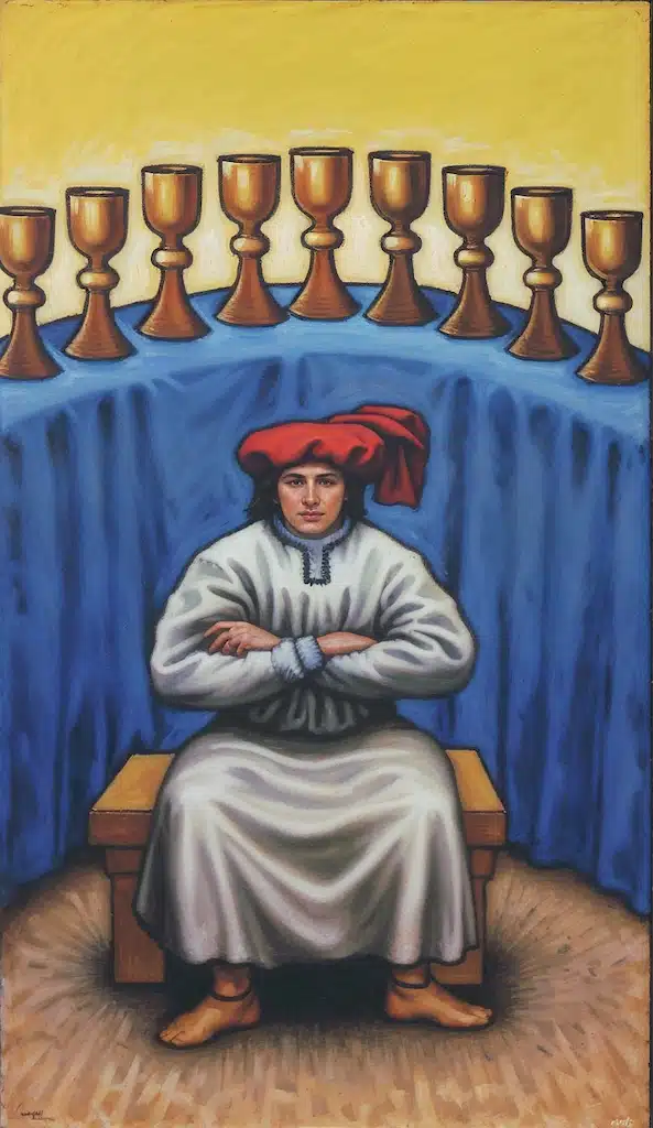 El 9 de Copas y su Significado en el Tarot 9 de Copas al derecho