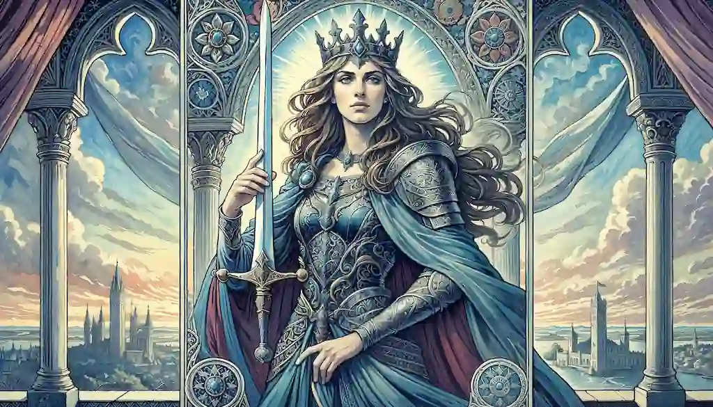 Reina de Espadas en el Tarot: La Sabiduría y el Razonamiento Frío Arcano menor la reina de espada tarot