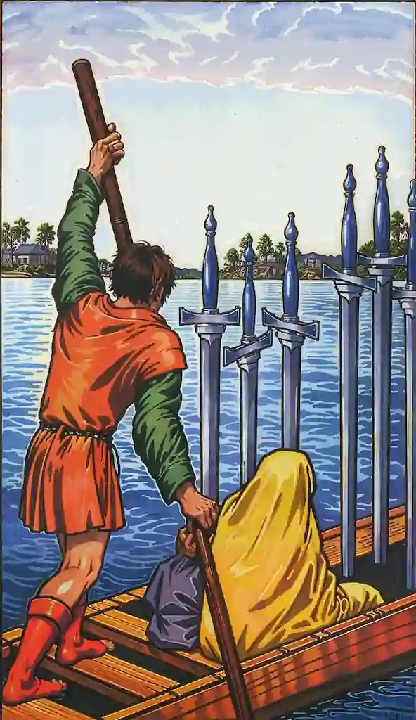 El 6 de Espadas en el Tarot: Deja Atrás el Pasado y Abraza la Paz que Mereces la carta el cinco de espadas