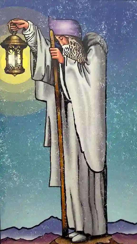 Los 22 Arcanos Mayores del Tarot el ermitaño carta del tarot