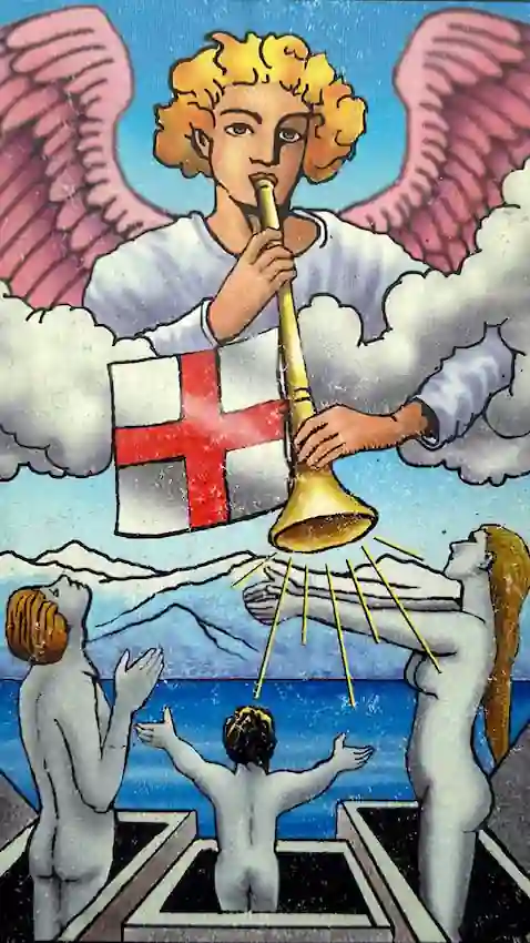 Los 22 Arcanos Mayores del Tarot el juicio carta del tarot en vertical