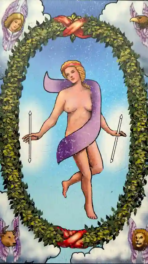 Los 22 Arcanos Mayores del Tarot el mundo carta del tarot en vertical