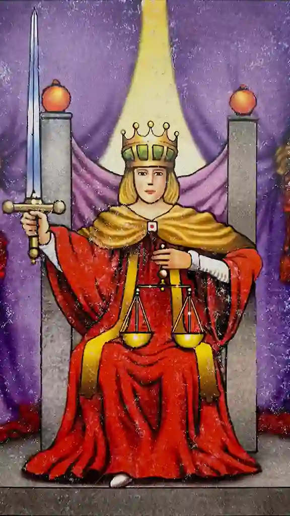 Los 22 Arcanos Mayores del Tarot la justicia carta del tarot