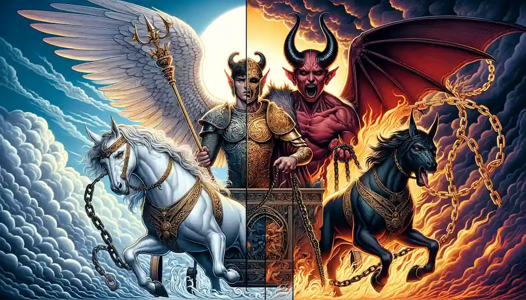 La Combinación de El Carro y El Diablo: Poder y Tentaciones Combinacion del Diablo y El Carro en el Tarot