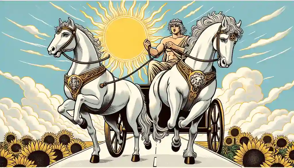 Combinación de El Carro y El Sol: Triunfo, Claridad y Éxito en Tu Vida El Sol y El Carro en el Tarot