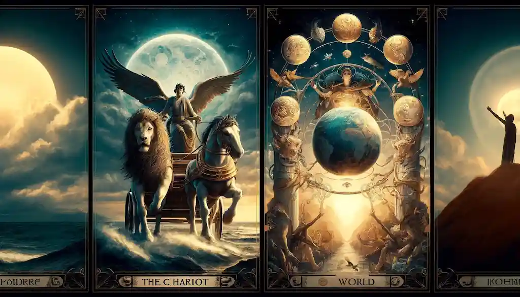 El Carro y El Mundo en el Tarot: Una Combinación Poderosa El mundo y El Carro en el Tarot