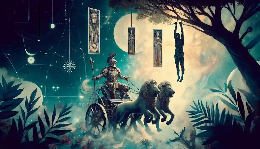 El Carro y El Colgado: Significado en el Tarot el carro y el colgado