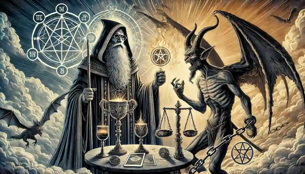 El Poder y la Tentación: Interpretando El Mago y El Diablo en el Tarot El mago y el Diablo en el Tarot