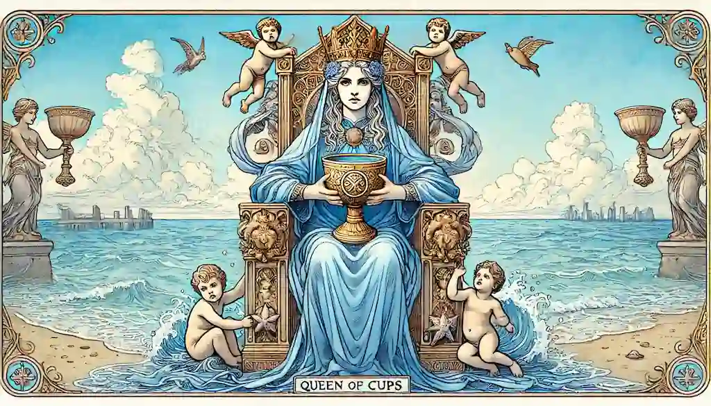 La Reina de Copas en el Tarot: Una Guía Completa La reina de copas de el tarot arcano menor