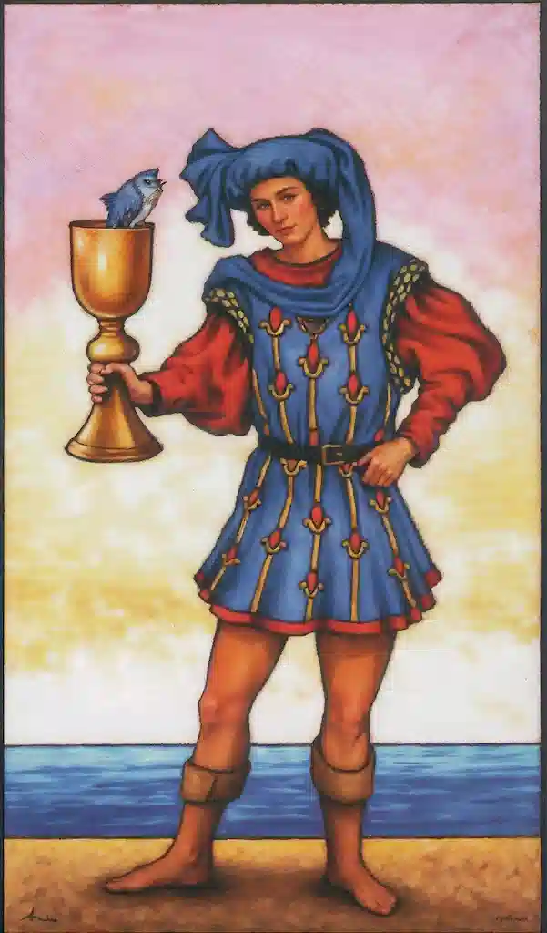 El Palo de Copas: Explorando las Emociones en el Tarot Sota de copas al derecho