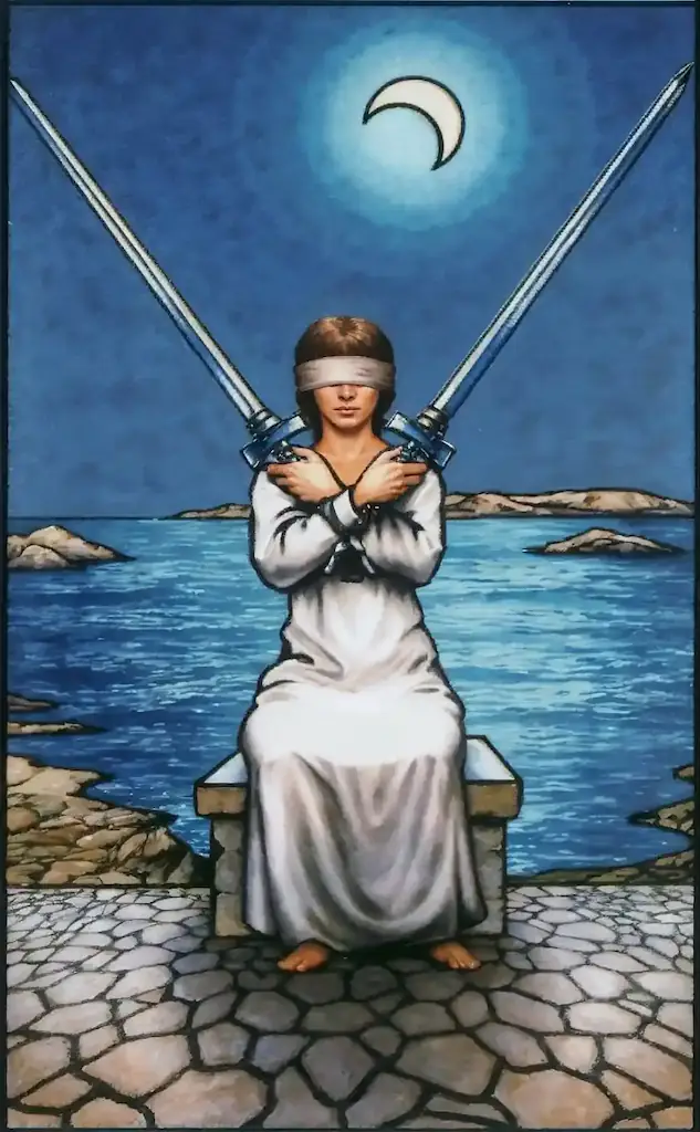 El 2 de Espadas en el Tarot: Desentrañando Dudas y Decisiones 2 de Espadas al derecho del tarot