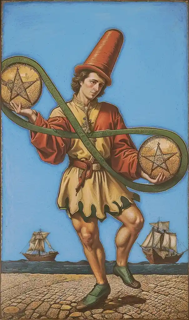 El Palo de Oros en el Tarot: Conexión con lo Material y el Progreso 2 de Oros al Derecho en el Tarot