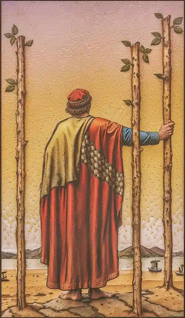 3 de Bastos en el Tarot: Tu Llave hacia Nuevas Oportunidades 3 de Bastos al Derecho en el Tarot