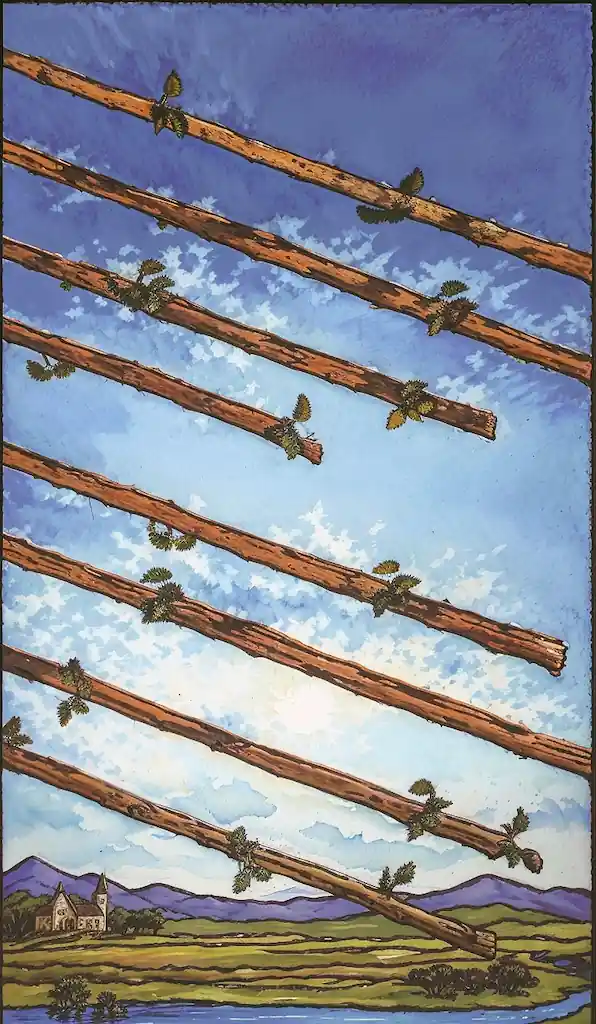 El Palo de Bastos en el Tarot Te Muestra el Camino 8 de Bastos al Derecho en el Tarot