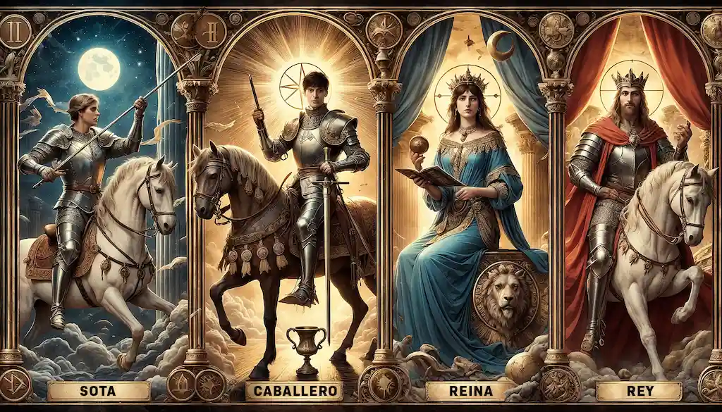Arcanos de la Corte en el Tarot: La Sota, El Caballo, La Reina y El Rey Arcanos de la Corte
