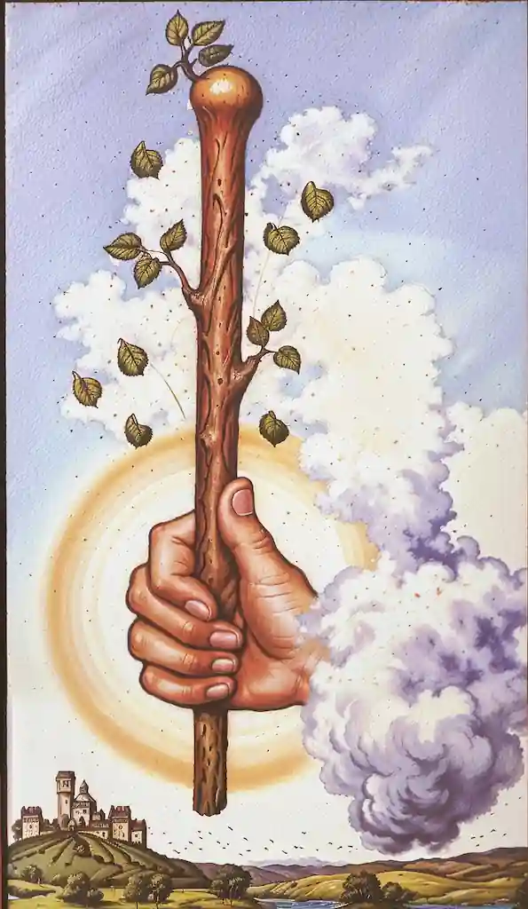 As de Bastos en el Tarot: La Fuerza del Crecimiento Personal As de Bastos al Derecho en el Tarot