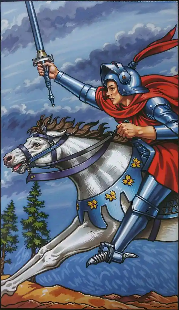Caballero de Espadas: ¿Tu Aliado o Advertencia en el Camino del Tarot? Caballero de Espadas al Derecho en el Tarot