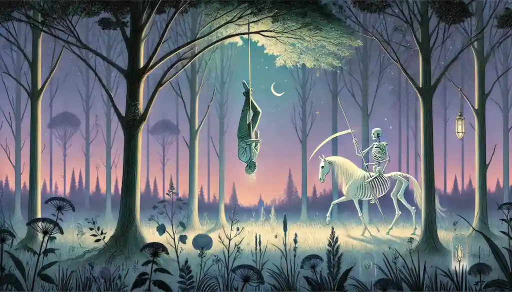 Deja Ir para Renacer: El Colgado y La Muerte te Revelan la Clave del Cambio La Muerte y El Colgado Combinación en el Tarot
