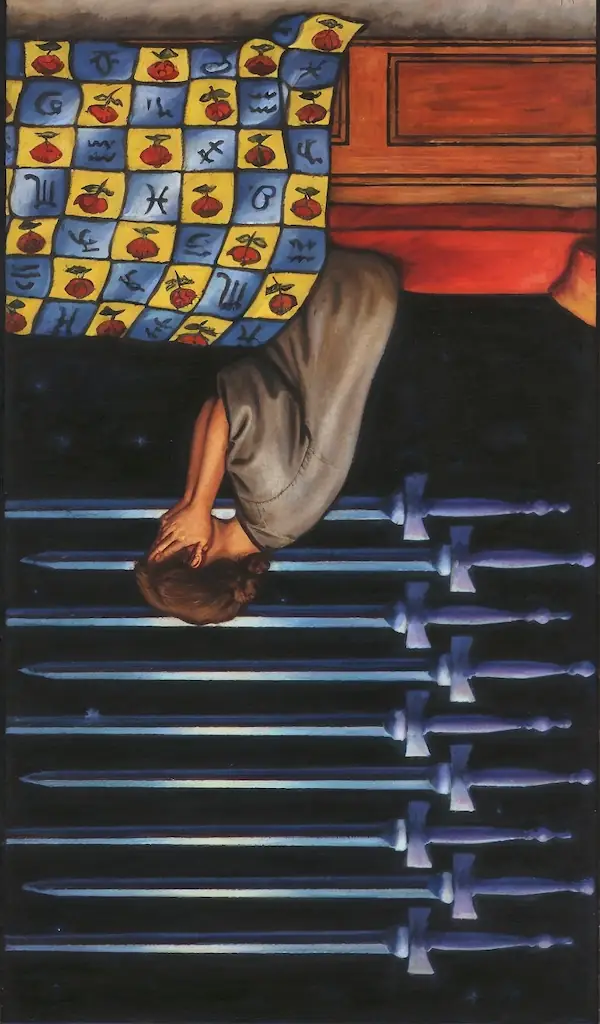 El 9 de Espadas en el Tarot: ¡Confronta tus Miedos Hoy! La carta el 9 de espadas invertido