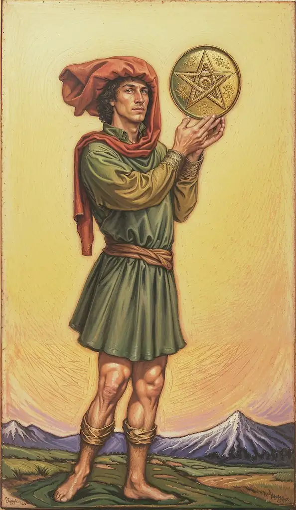 El Palo de Oros en el Tarot: Conexión con lo Material y el Progreso Sota de Oros al Derecho en el Tarot