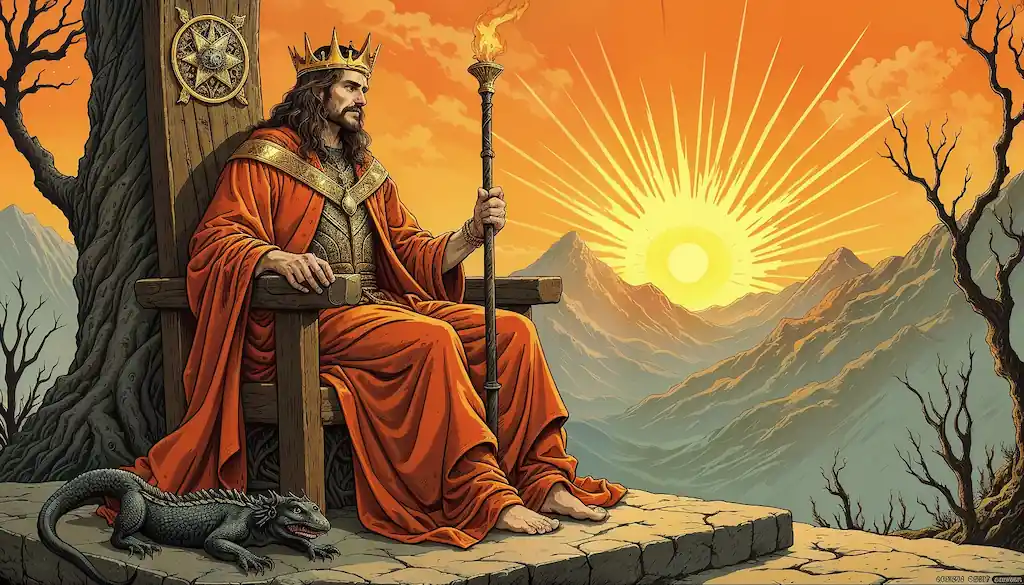 Rey de Bastos en el Tarot: La Clave para un Liderazgo Inquebrantable el Rey de Bastos del Tarot rider