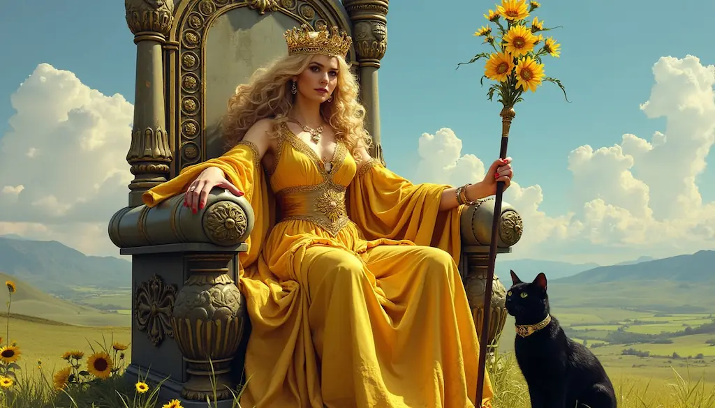 Descubre el Poder de la Reina de Bastos: ¡Liderazgo y Creatividad a tu Alcance! reina de basto del tarot