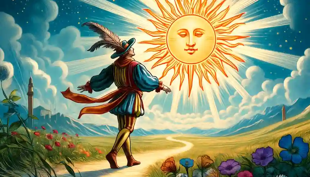 El loco y el Sol combinación del tarot