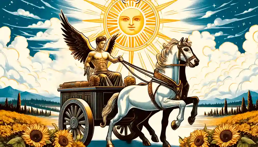 Combinacion del Tarot sobre el Carro y El sol