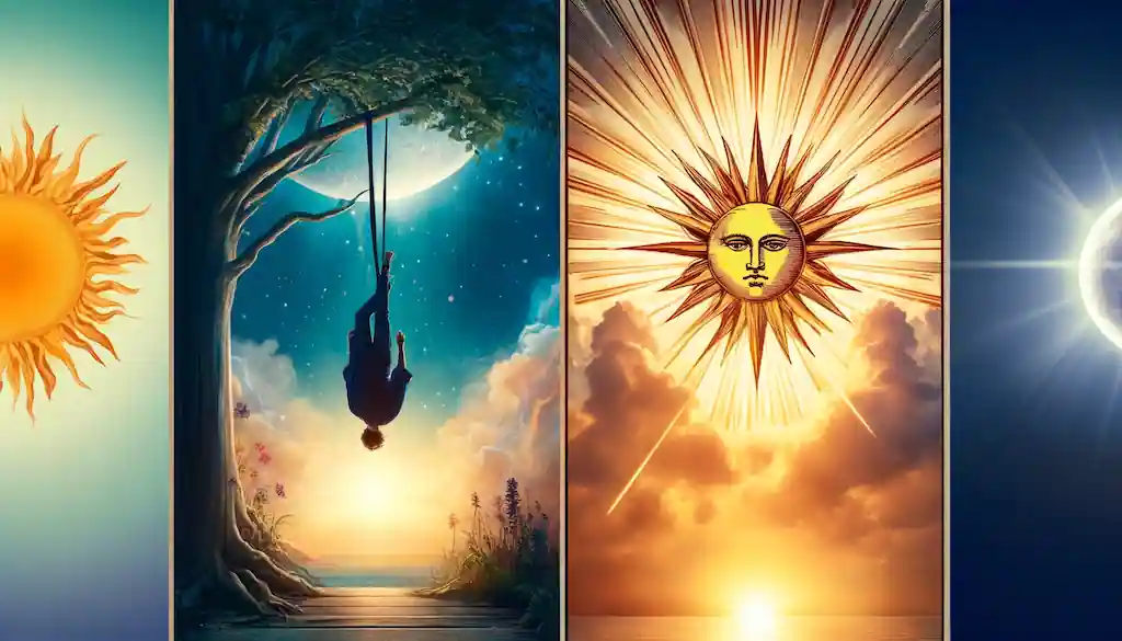 El Colgado y el sol en el tarot