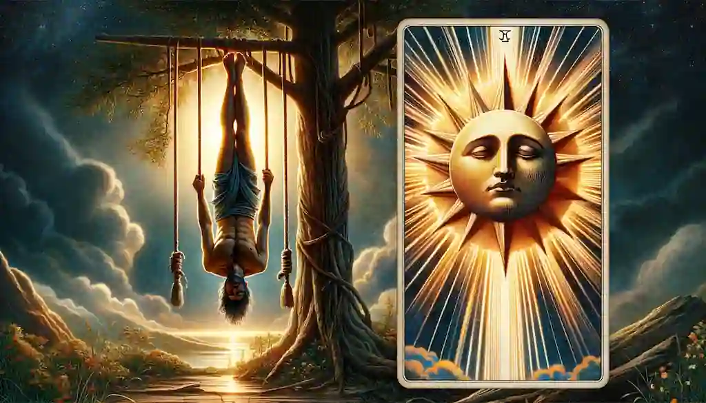 el sol y el colgado combinacion del tarot