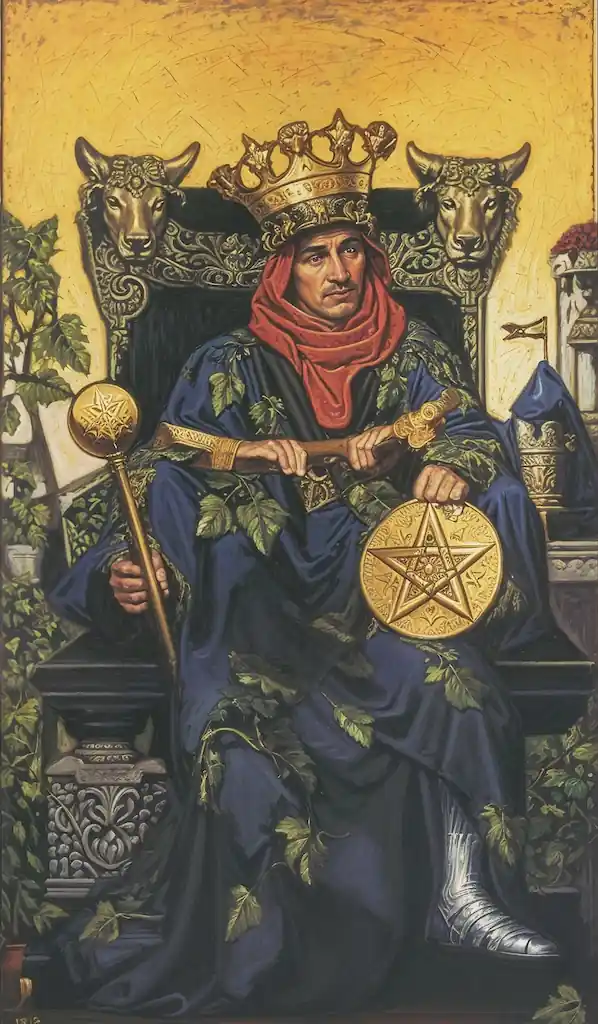 Rey de Oros al Derecho en el Tarot